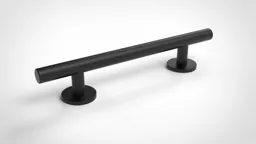 NymaSTYLE Luxury Matt Black Straight Stainless Steel Grab Rail Concealed Fixings 480mm - 311448/MB