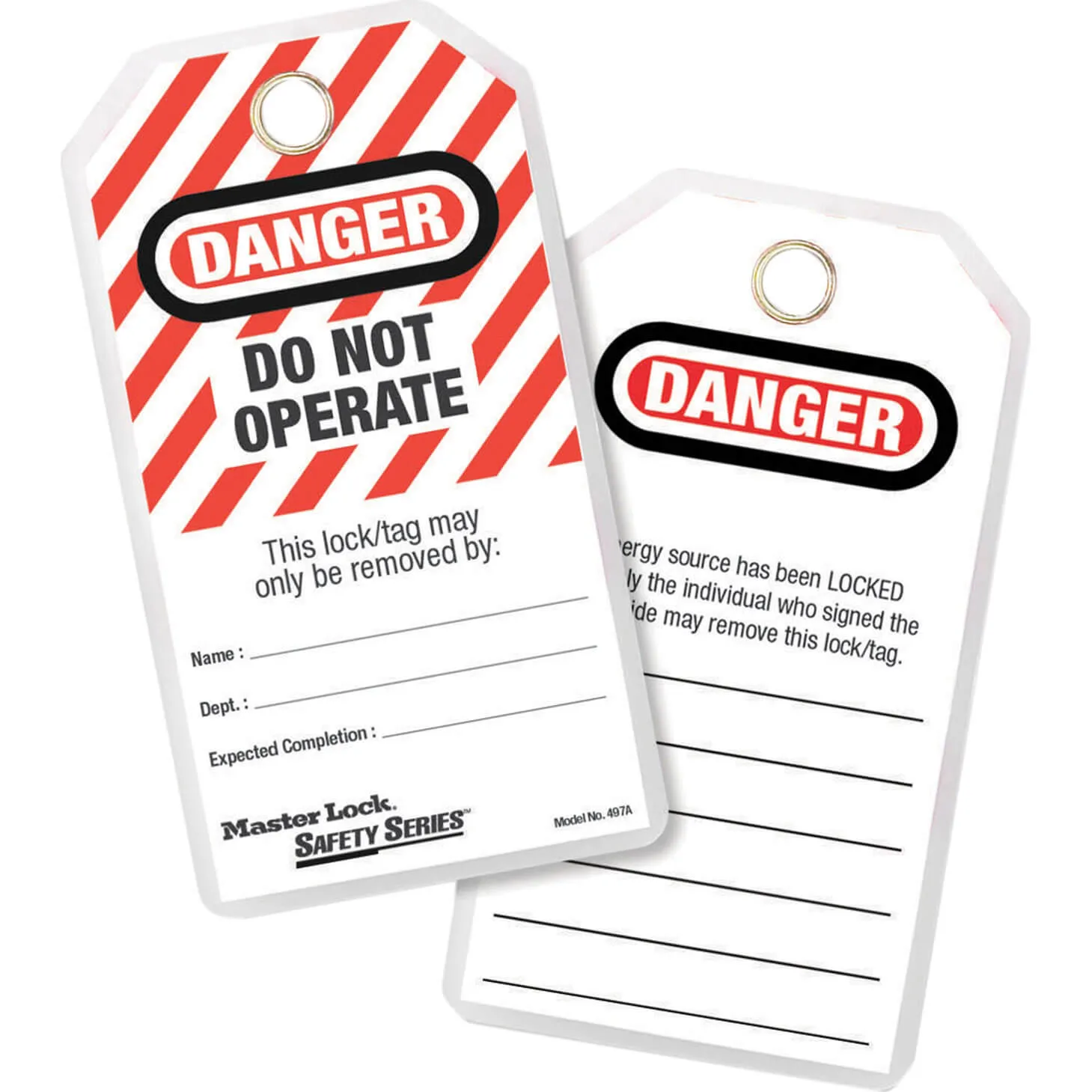 Master Lock Lockout Tags - Danger Do Not Operate