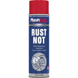 Plastikote Rust Not Aerosol Spray Paint - Fire Red, 500ml