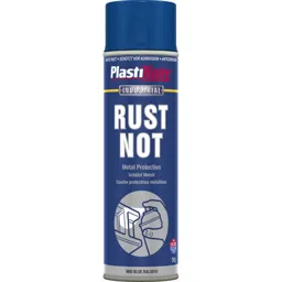 Plastikote Rust Not Aerosol Spray Paint - Mid Blue, 500ml