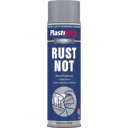 Plastikote Rust Not Aerosol Spray Paint - Silver Grey, 500ml