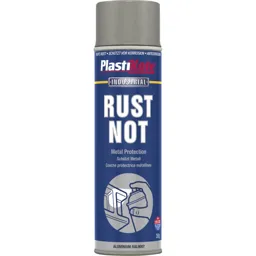 Plastikote Rust Not Aerosol Spray Paint - Aluminium, 500ml