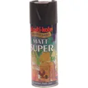 Plastikote Super Matt Aerosol Spray Paint - Black, 400ml