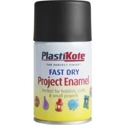 Plastikote Dry Enamel Aerosol Spray Paint - Black, 100ml