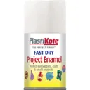 Plastikote Dry Enamel Aerosol Spray Paint - White, 100ml