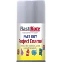 Plastikote Dry Enamel Aerosol Spray Paint - Aluminium, 100ml