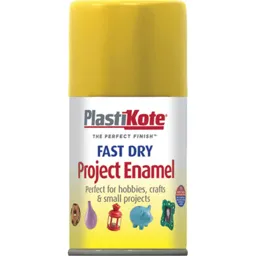 Plastikote Dry Enamel Aerosol Spray Paint - Buttercup Yellow, 100ml