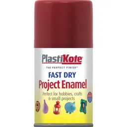 Plastikote Dry Enamel Aerosol Spray Paint - Red, 100ml