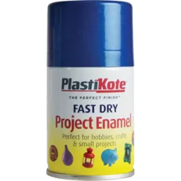 Plastikote Dry Enamel Aerosol Spray Paint - Blue, 100ml