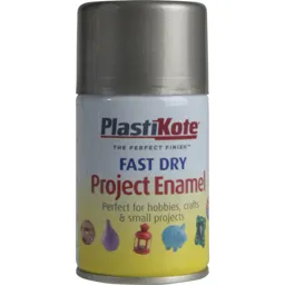 Plastikote Dry Enamel Aerosol Spray Paint - Pewter, 100ml