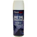 Plastikote Metal Protekt Aerosol Spray Paint - Satin White, 400ml