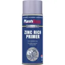 Plastikote Metal Primer Aerosol Spray Paint - Zinc, 400ml