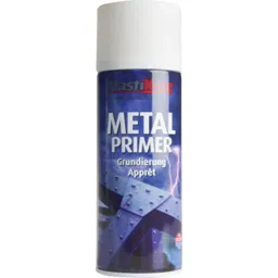 Plastikote Metal Primer Aerosol Spray Paint - White, 400ml