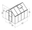 Palram - Canopia Mythos 6x8 Polycarbonate Apex Greenhouse
