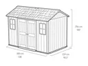 Keter Oakland 11x7.5 Apex Tongue & groove Plastic Shed