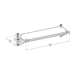 Skylight White Internal Shelf kit (W)847mm (D)305mm
