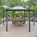 Palram - Canopia Monaco Grey Hexagonal Gazebo, (W)4.5m (D)3.9m with Floor sold separately - Assembly required