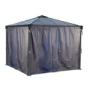 Palram - Canopia 4K Series Grey Polyester (PES) Gazebo curtain, Pack of 6 (L)2170mm (W)4010mm
