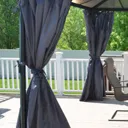 Palram - Canopia 4K Series Grey Polyester (PES) Gazebo curtain, Pack of 4 (L)2170mm (W)4360mm