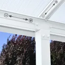 Palram - Canopia Olympia White Non-retractable Awning, (L)3.07m (H)3.05m (W)2.95m