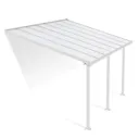 Palram - Canopia Olympia White Non-retractable Awning, (L)4.25m (H)3.05m (W)2.95m
