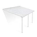 Palram - Canopia Olympia White Non-retractable Awning, (L)5.46m (H)3.05m (W)2.95m