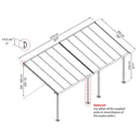 Palram - Canopia Olympia White Non-retractable Awning, (L)6.19m (H)3.05m (W)2.95m