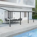 Palram - Canopia Olympia Grey Non-retractable Awning, (L)7.39m (H)3.05m (W)2.95m