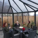 Palram - Canopia Garda Grey Hexagonal Gazebo, (W)5.17m (D)5.95m with Floor sold separately - Assembly required