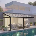 Palram - Canopia 3 Series Grey Patio cover side wall, (L)2.57m (H)3.05m