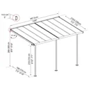 Palram - Canopia Sierra Grey Non-retractable Awning, (L)4.48m (H)3m (W)2.28m