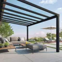 Palram - Canopia Stockholm Grey Non-retractable Awning, (L)5.15m (H)3.24m (W)3.41m