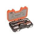 Bahco S330 34 Piece 1/4In and 3/8In Drive Socket Set - Combination