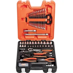 Bahco 81 Piece Combination Drive Hex Socket, Screwdriver Bit, Spanner and Pliers Set Metric - Combination