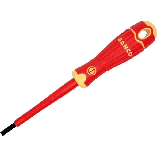 Bahco VDE Insulated Slotted Screwdriver - 3mm, 100mm