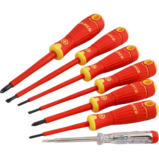 Bahco 7 Piece Insulated Screwdriver Set and Mains Tester
