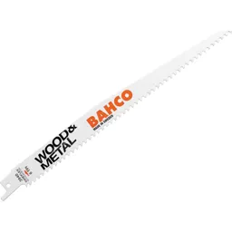 Bahco Bi Metal Reciprocating Saw Blades for Wood and Metal - 228mm, Pack of 5