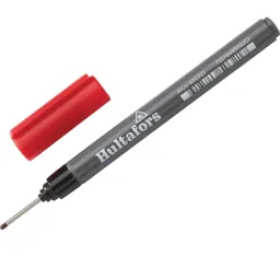 Hultafors Deep Hole Permanent Marker Pen - RED, Pack of 1