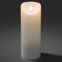 Features a 3D flame - LED real wax candle