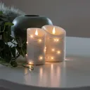 LED candle white luminous colour warm white Ø7.5cm