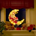 LED window picture Santa Claus in the Moon