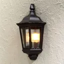 Firenze outdoor wall light, half shell, white