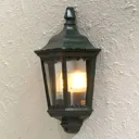 Firenze outdoor wall light, half shell, white