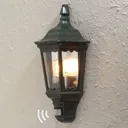 Firenze outdoor wall lamp half shell, sensor white