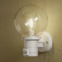 Nemi outdoor wall light with motion sensor, white