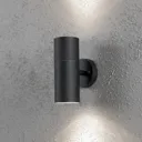 New Modena outdoor wall light 2-bulb grey