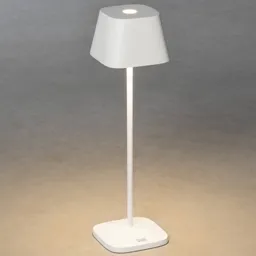 Capri LED table lamp, outdoors, white