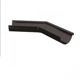 Lindab Rainline RVY Half Round 135° External Gutter Angle 100mm Black