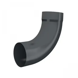 Lindab Rainline BM Round 85° Pipe Bend with Socket 87mm Anthracite Grey