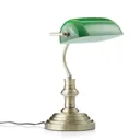 Bankers classic table lamp 42 cm green